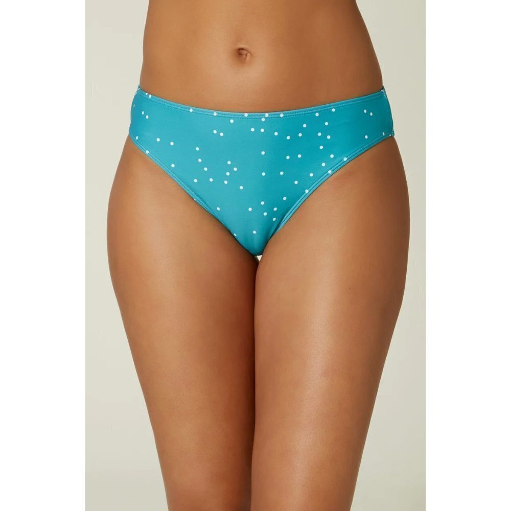 O'Neill Juniors Small Sandys Saphira Polka Dot Mid Rise Bottoms Turquoise 1136